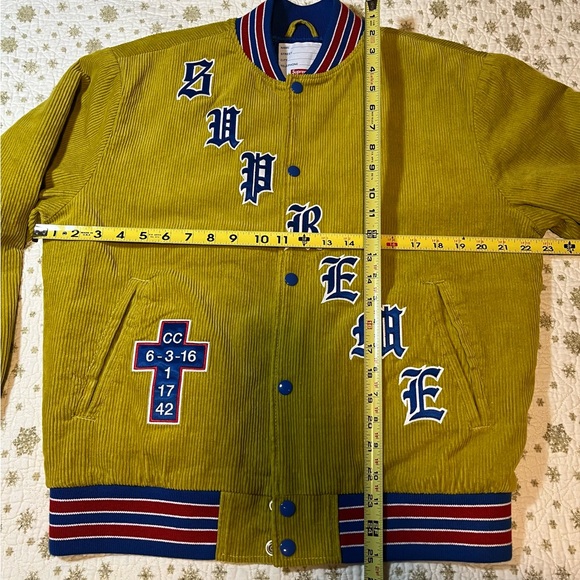 NWT Supreme Old English Corduroy Varsity Jacket size S - Picture 6 of 8